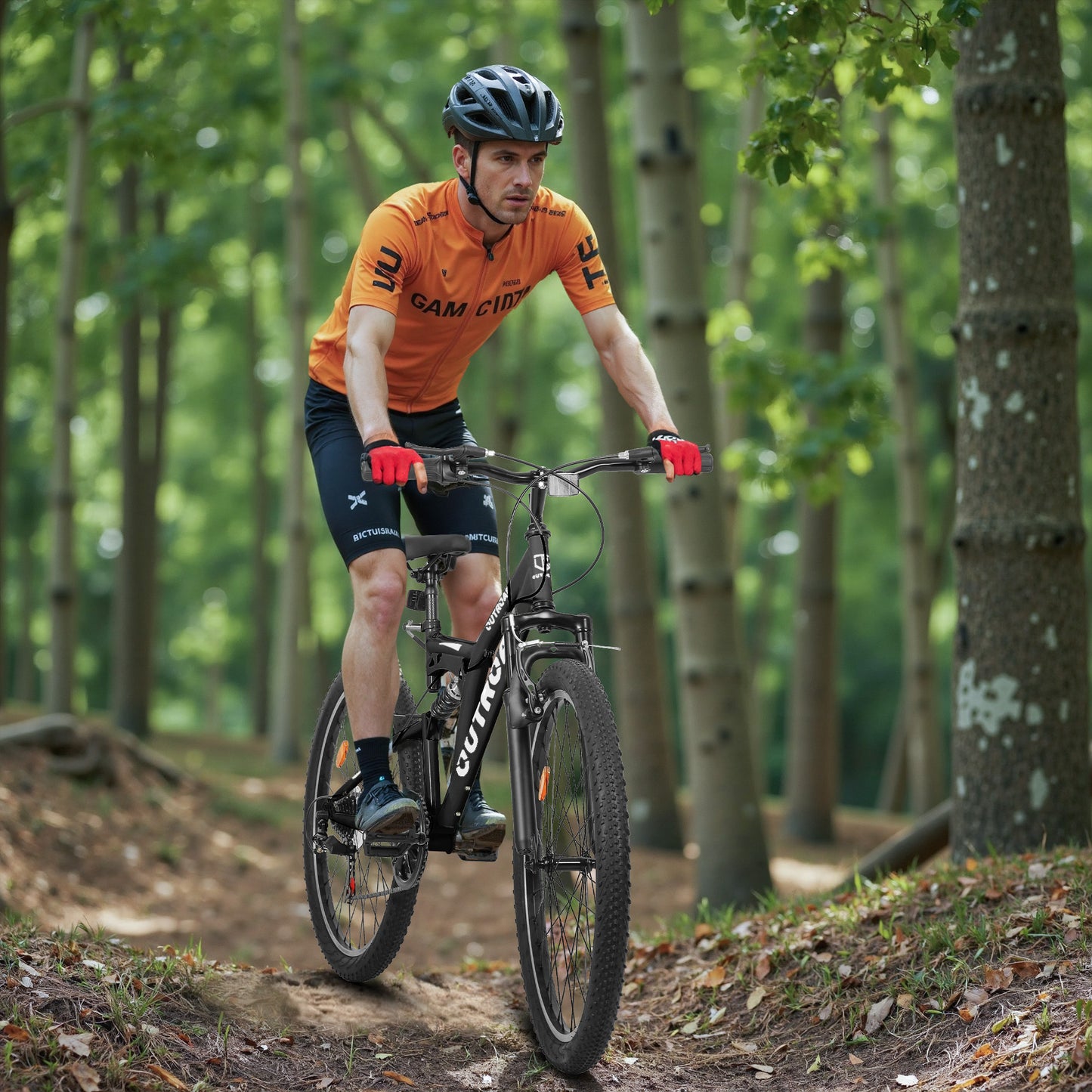 Outroad 26 Inch Mountain Bike, 7-Speed High-Carbon Steel/Aviation Grade Frame with V Brake, Adjustable Ergonomic Seat for Adults