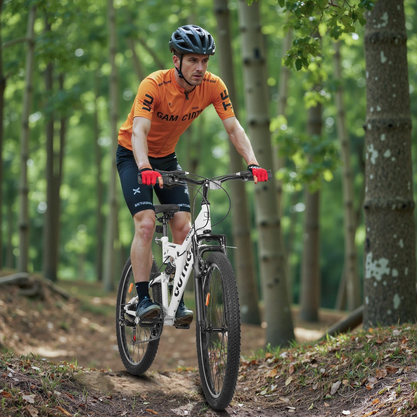 26 Inch Mountain Bike, 7-Speed High-Carbon Steel/Aviation Grade Frame with V Brake, Adjustable Ergonomic Seat for Adults