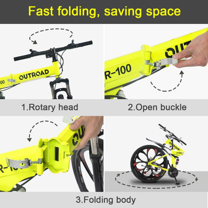 
OUTROAD bicycle details and lifestyle image