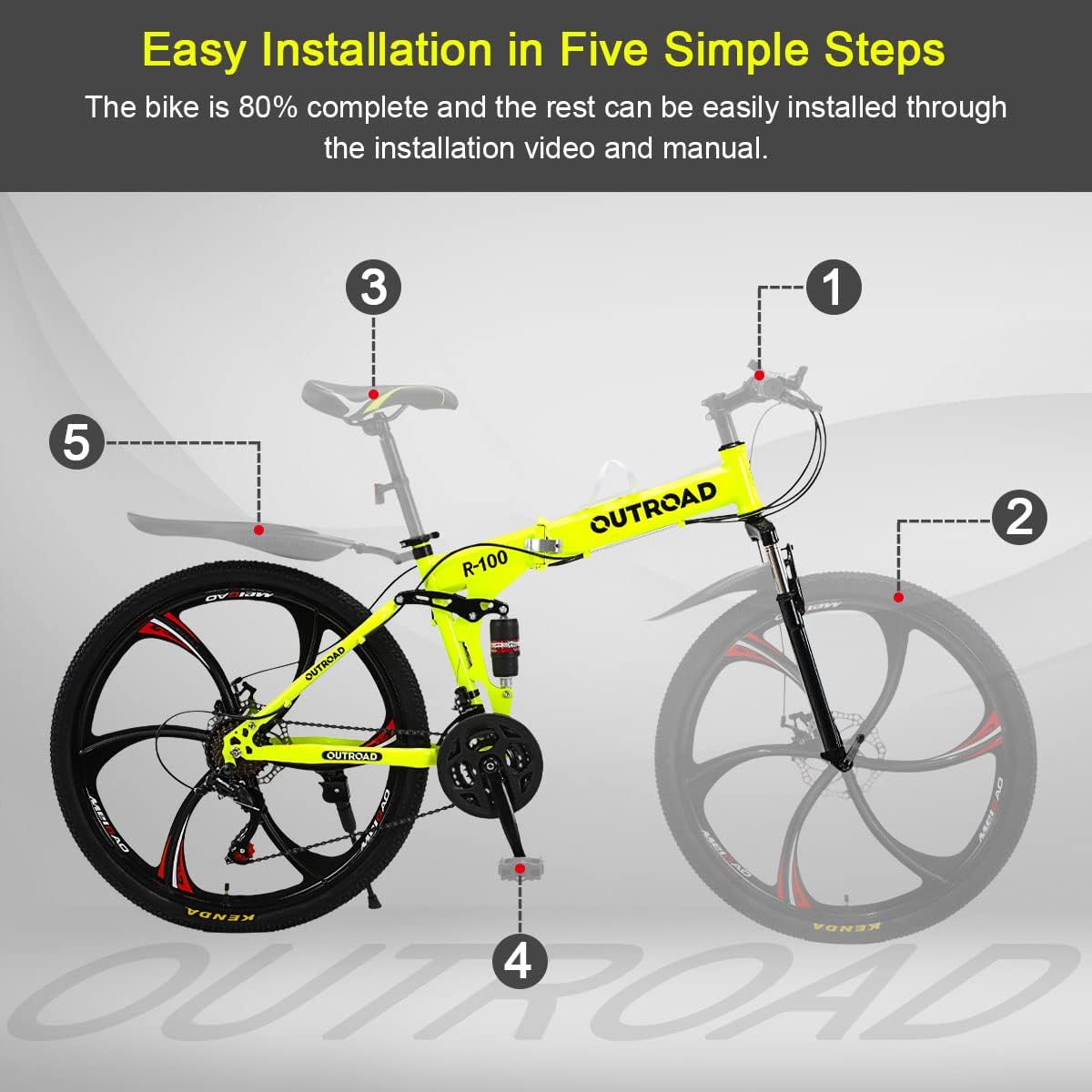 
OUTROAD bicycle details and lifestyle image