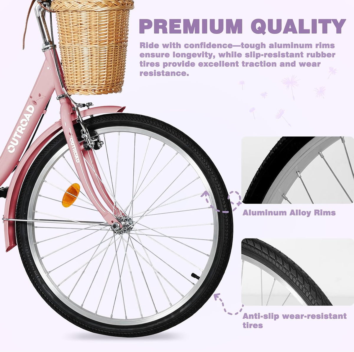 
OUTROAD bicycle details and lifestyle image