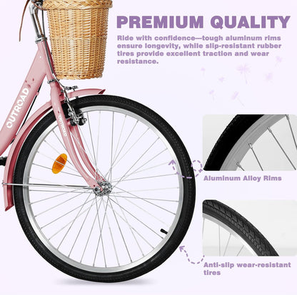 
OUTROAD bicycle details and lifestyle image