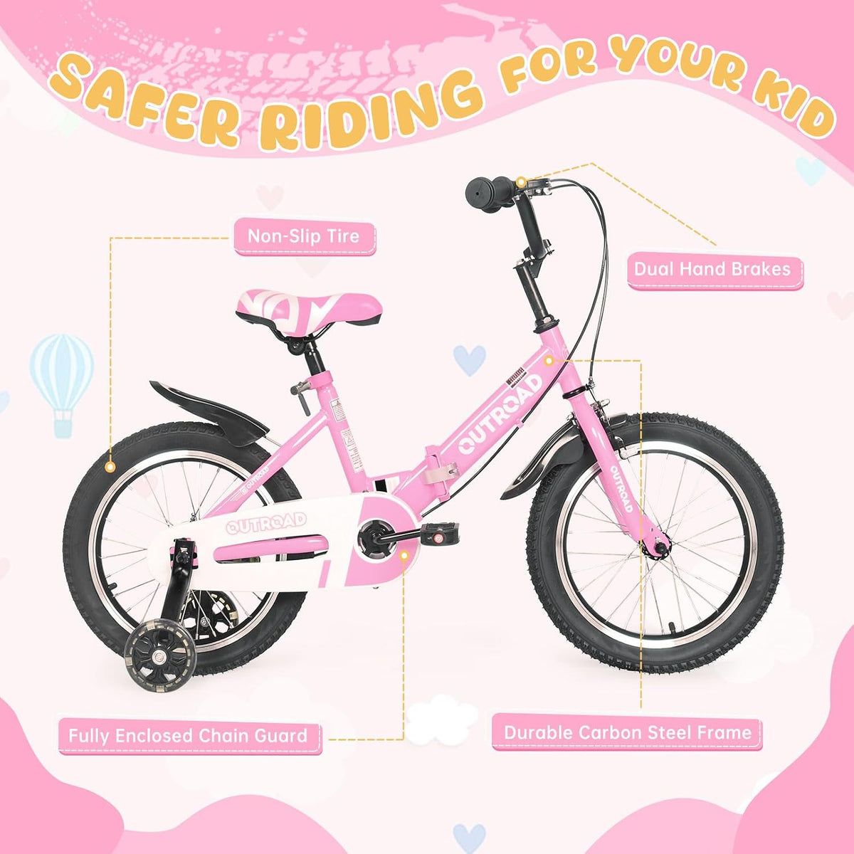 
OUTROAD bicycle details and lifestyle image
