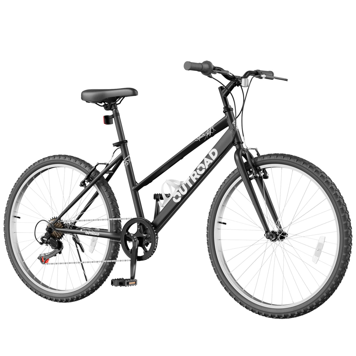 
OUTROAD 26-Inch 7-Speed City Cruiser Bike — Black