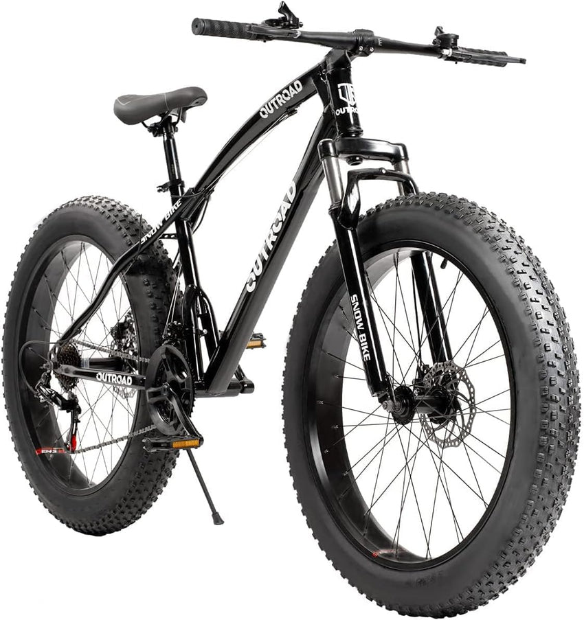 OUTROAD 26-Inch 21-Speed Fat Tire Mountain Bike | Dual Disc Brakes