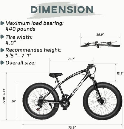 
OUTROAD bicycle details and lifestyle image