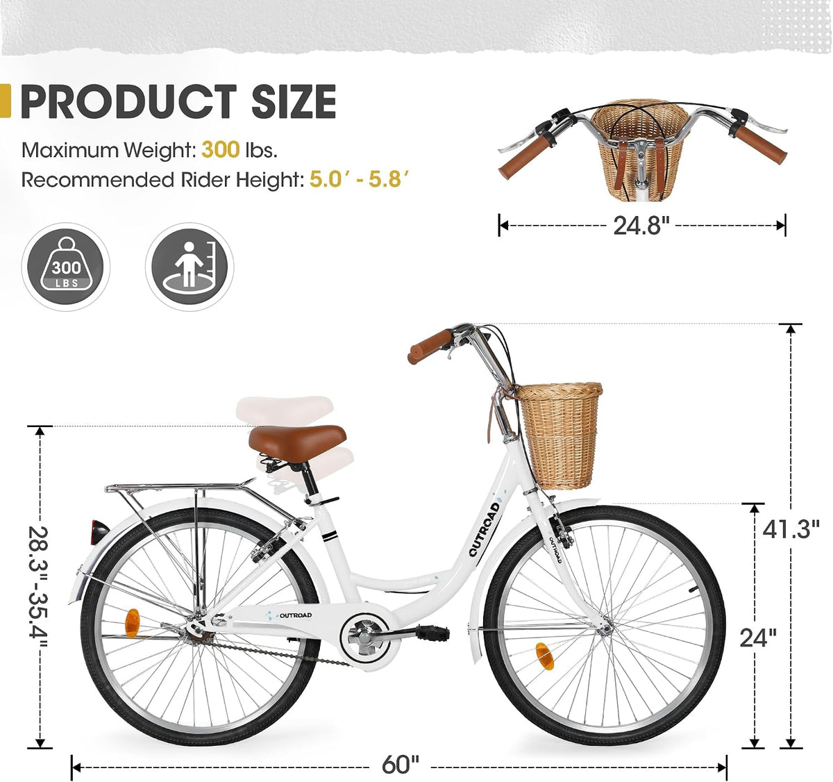 
OUTROAD bicycle details and lifestyle image