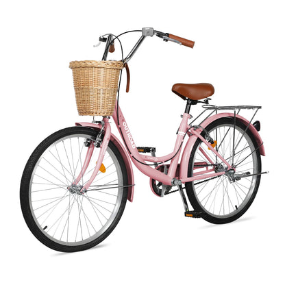 
OUTROAD 24/26-Inch City Cruiser Bike — 26 inch / Pink