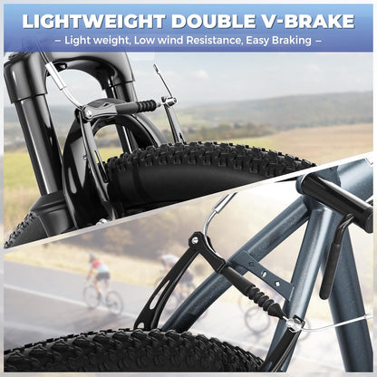 
OUTROAD bicycle details and lifestyle image