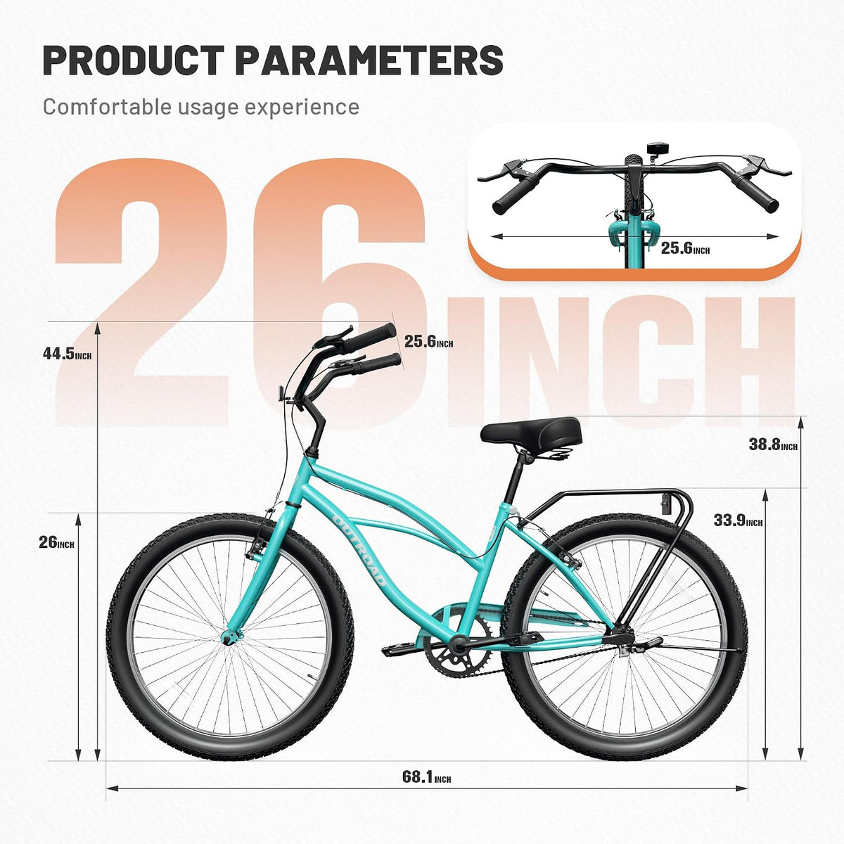 OUTROAD bicycle size and fit chart