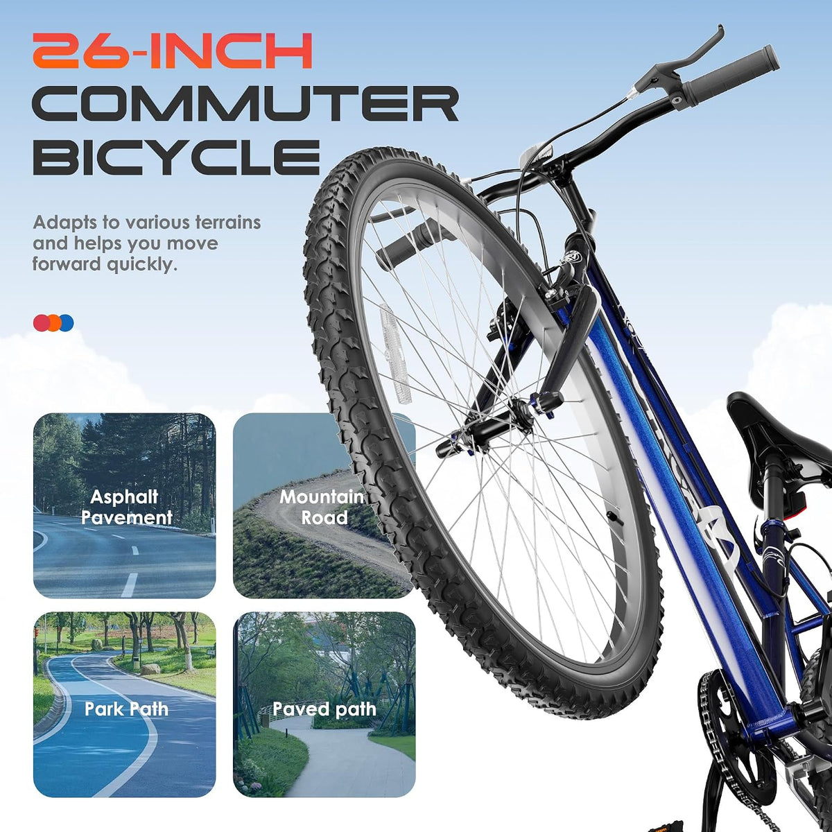 
OUTROAD bicycle details and lifestyle image