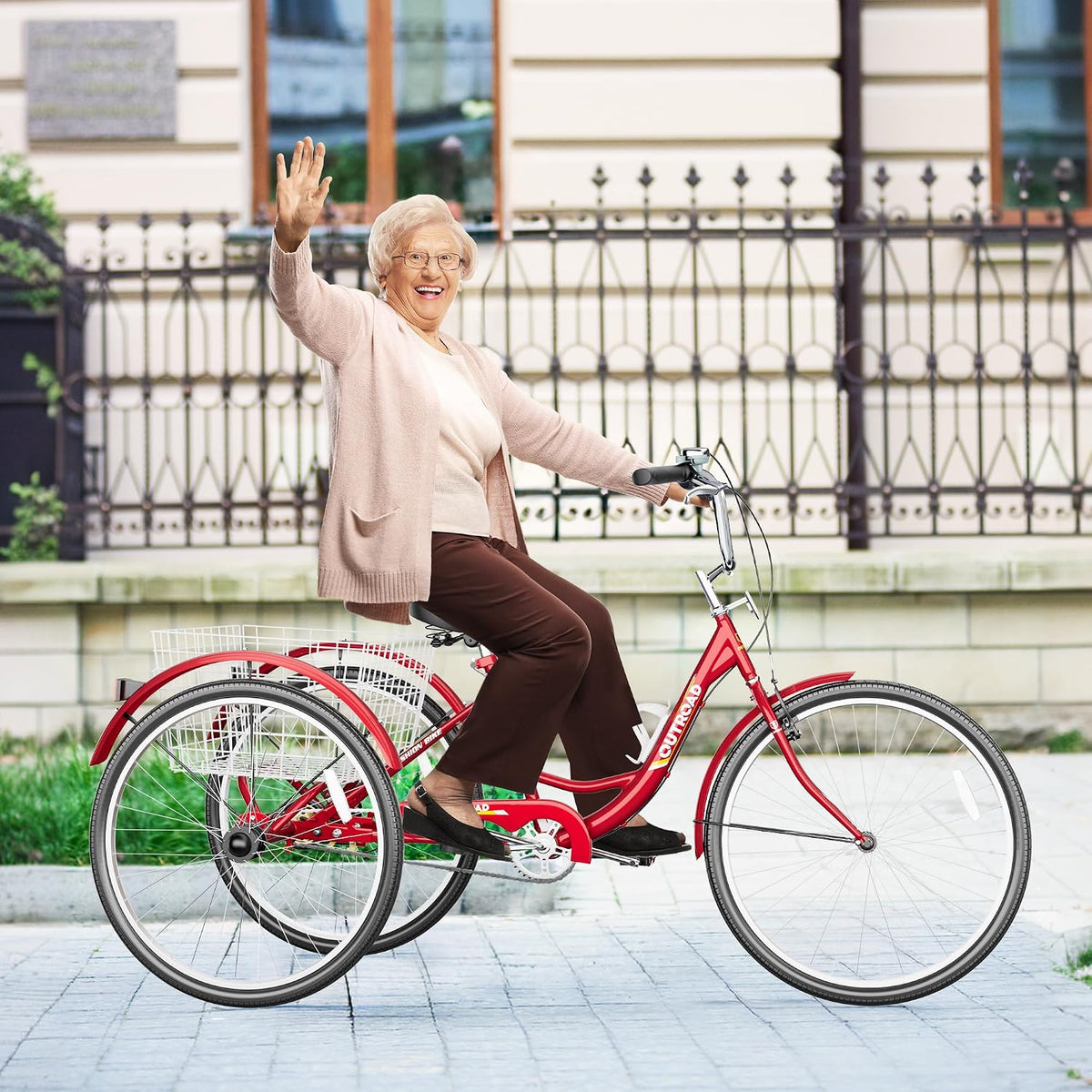 
OUTROAD bicycle details and lifestyle image