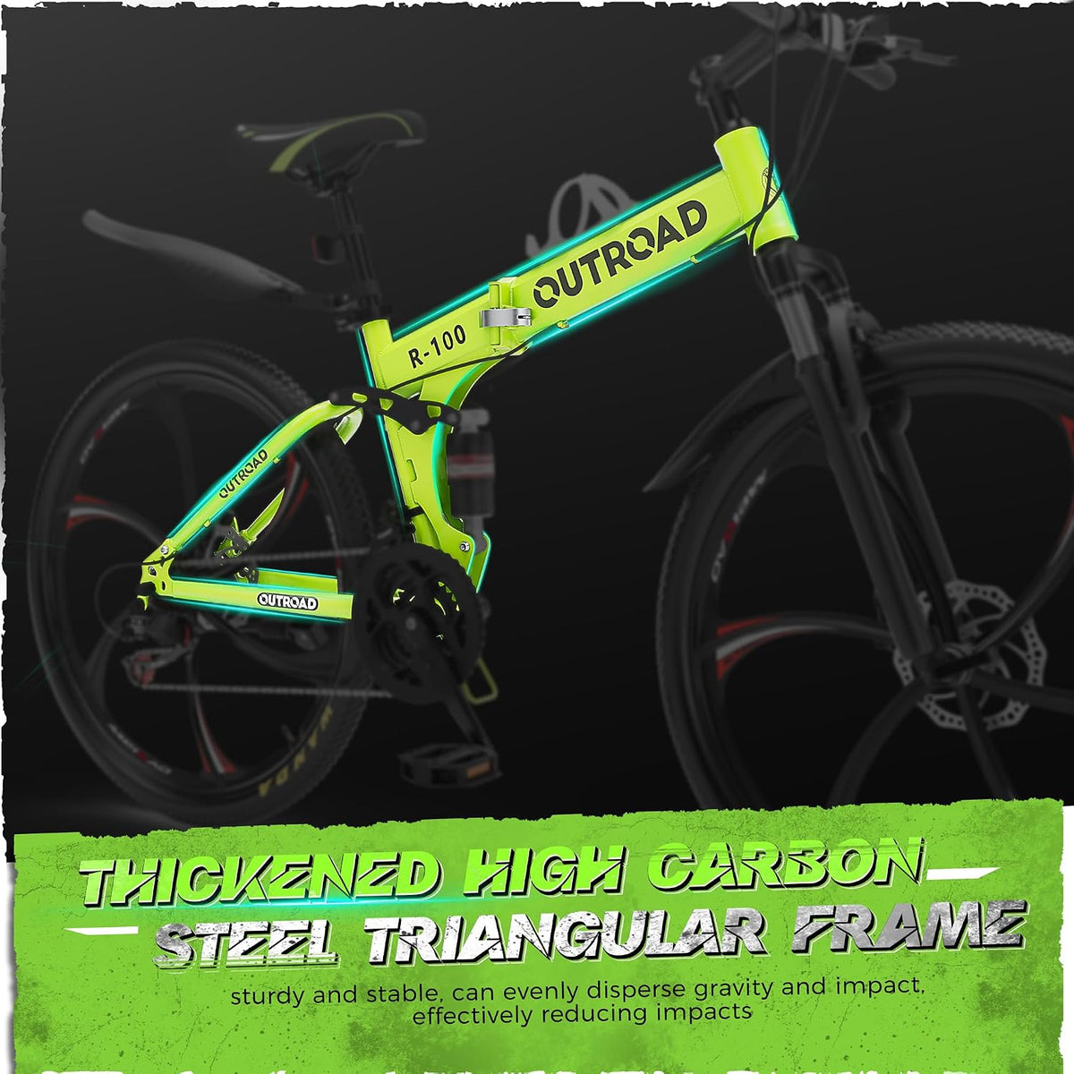 
OUTROAD bicycle details and lifestyle image