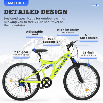 
OUTROAD bicycle details and lifestyle image
