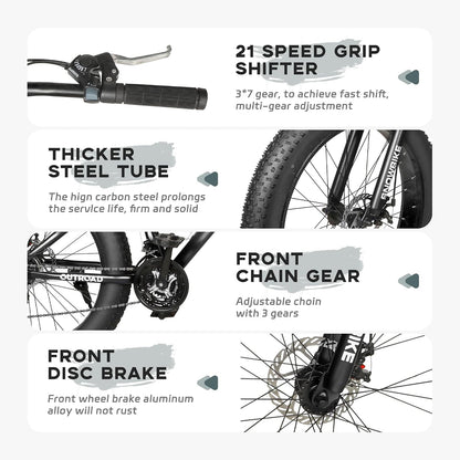 
OUTROAD bicycle details and lifestyle image