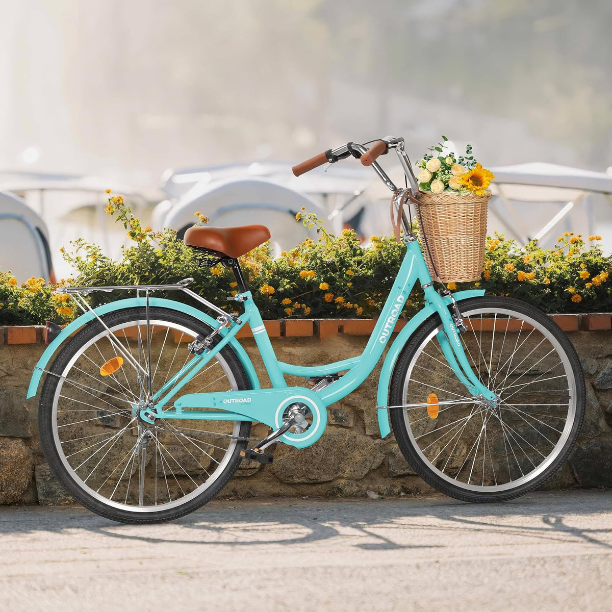 
OUTROAD bicycle details and lifestyle image