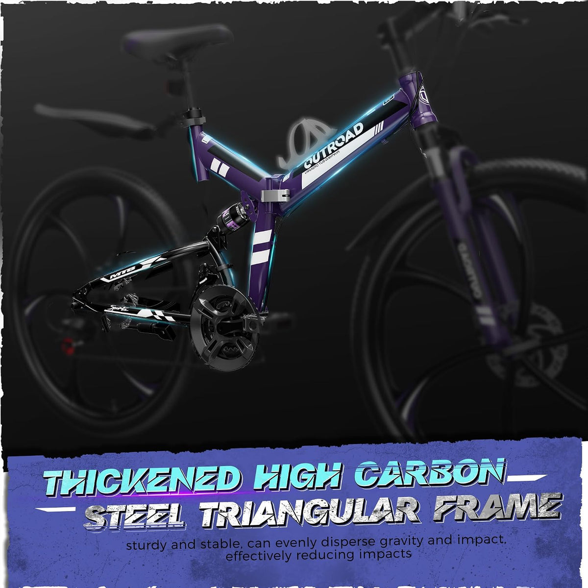 
OUTROAD bicycle details and lifestyle image