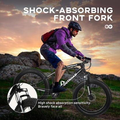 
OUTROAD bicycle details and lifestyle image