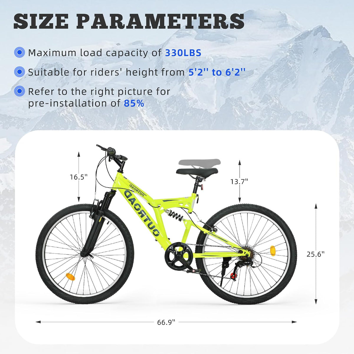 
OUTROAD bicycle details and lifestyle image
