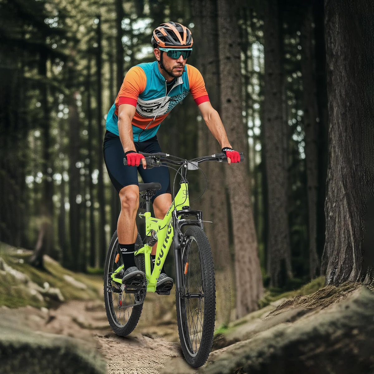 
OUTROAD bicycle details and lifestyle image