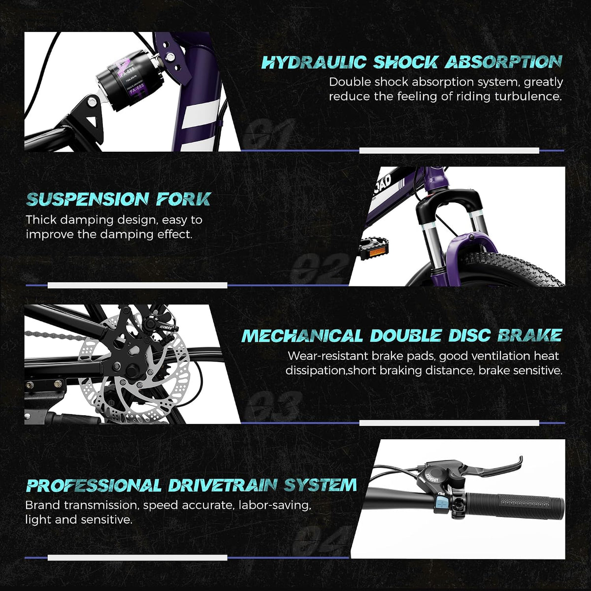 
OUTROAD bicycle details and lifestyle image