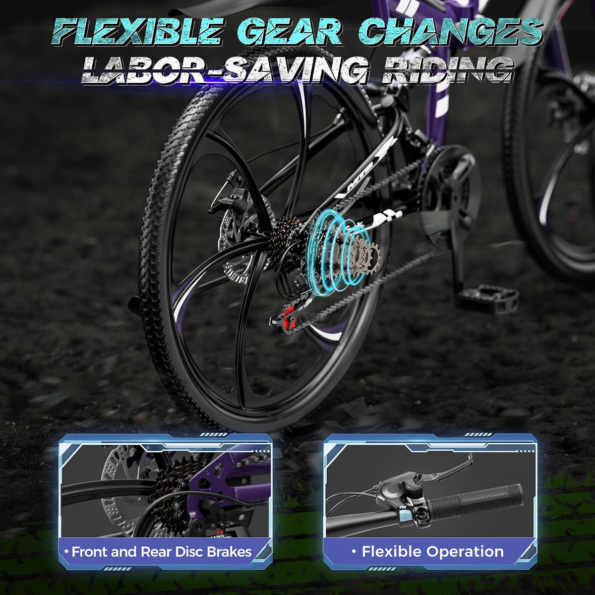 
OUTROAD bicycle details and lifestyle image