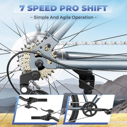 
OUTROAD bicycle details and lifestyle image
