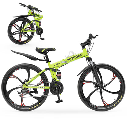
OUTROAD 26-Inch 21-Speed Folding Mountain Bike — Default Title
