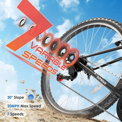 
OUTROAD bicycle details and lifestyle image