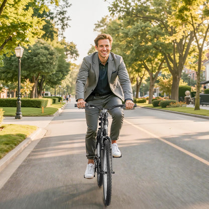 
OUTROAD bicycle details and lifestyle image
