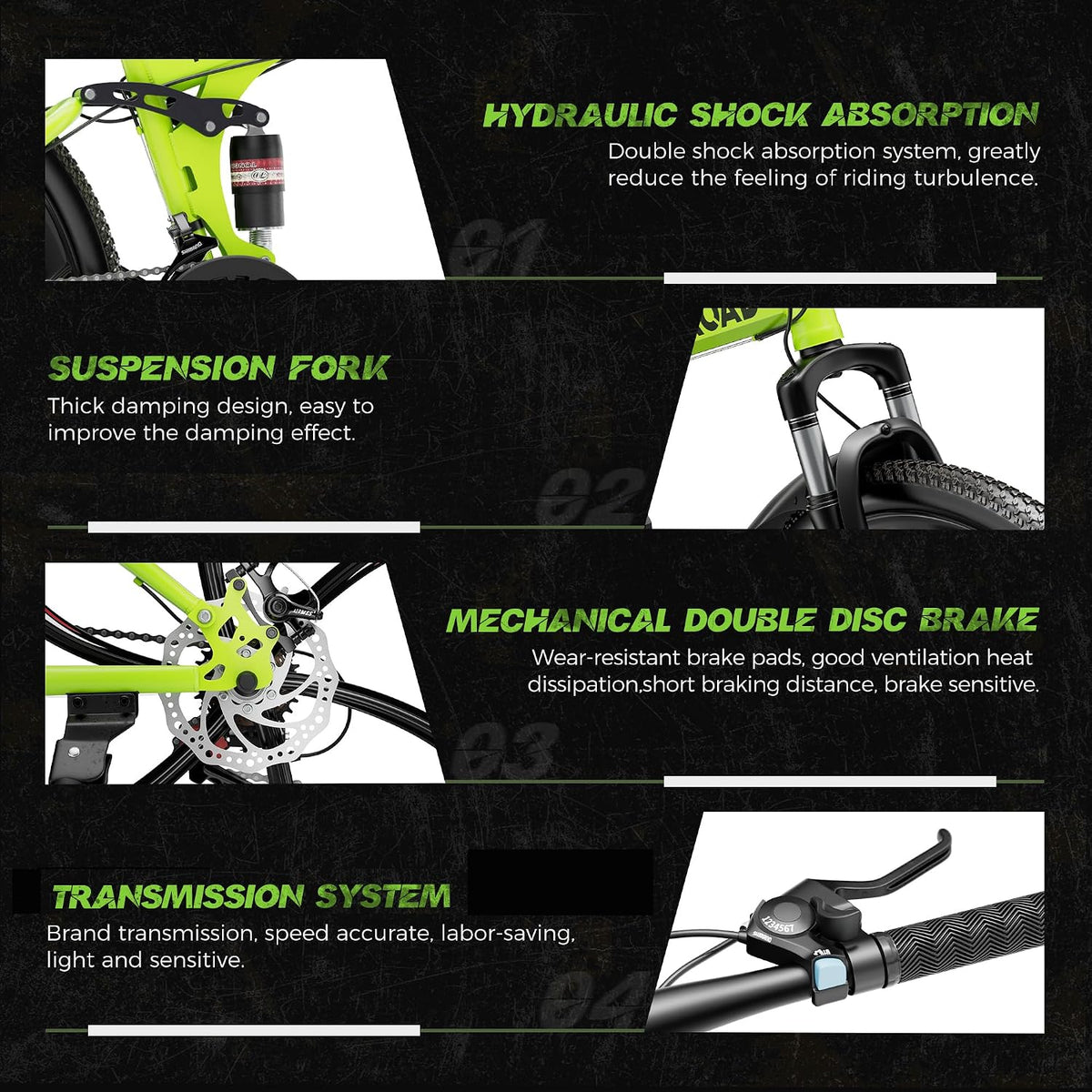 
OUTROAD bicycle details and lifestyle image