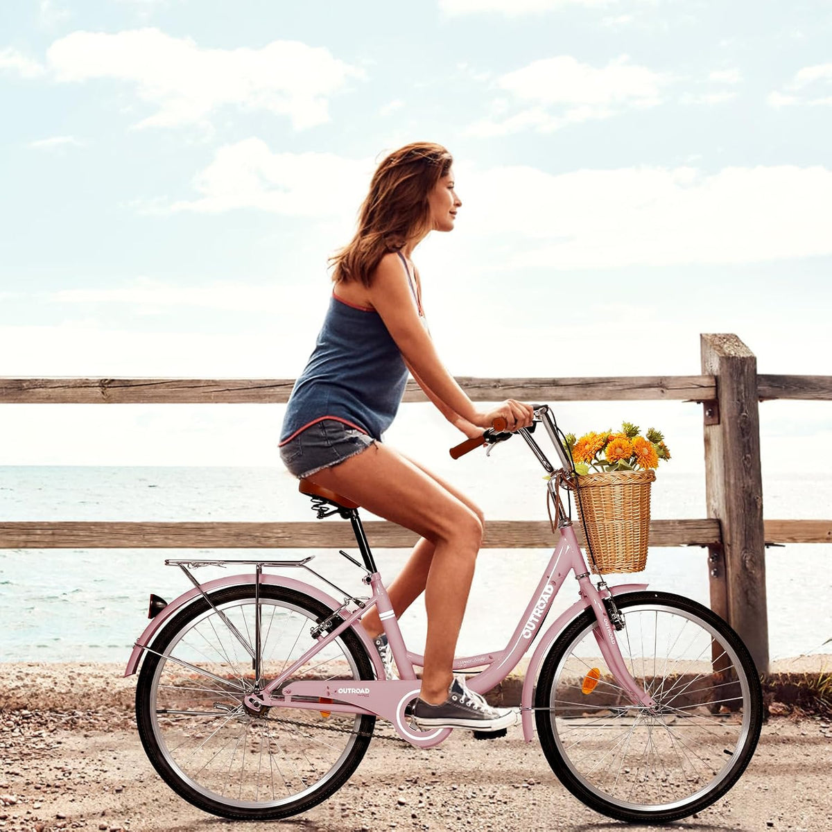 
OUTROAD bicycle details and lifestyle image