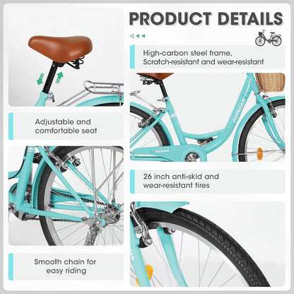 
OUTROAD bicycle details and lifestyle image
