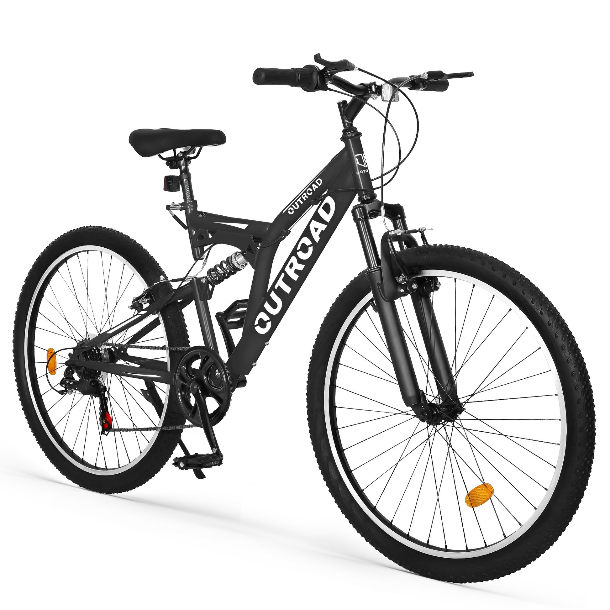 Outroad 26 Inch Mountain Bike, 7-Speed High-Carbon Steel/Aviation Grad