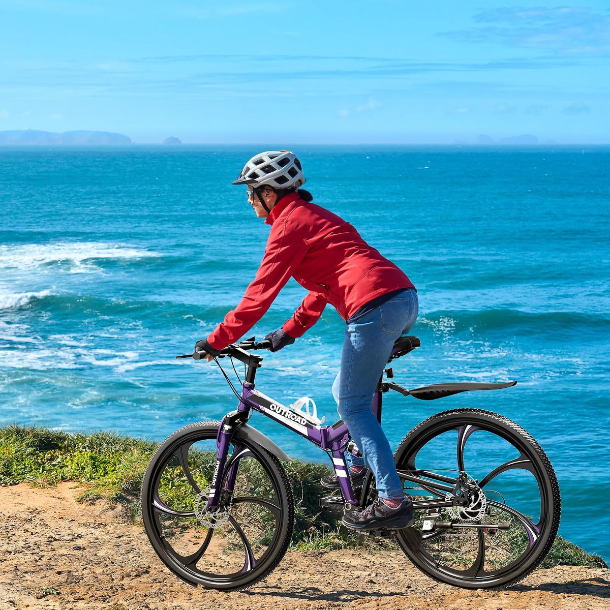 
OUTROAD bicycle details and lifestyle image