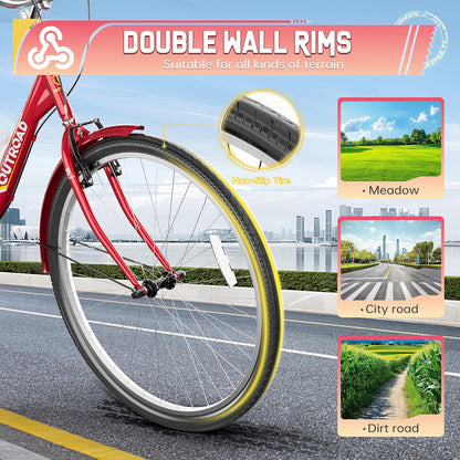 
OUTROAD bicycle details and lifestyle image