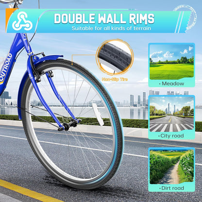 
OUTROAD bicycle details and lifestyle image