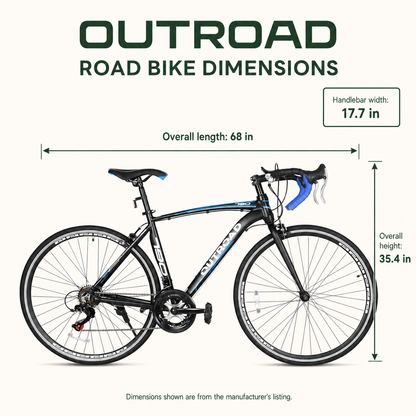 
OUTROAD bicycle dimensions and size guide
